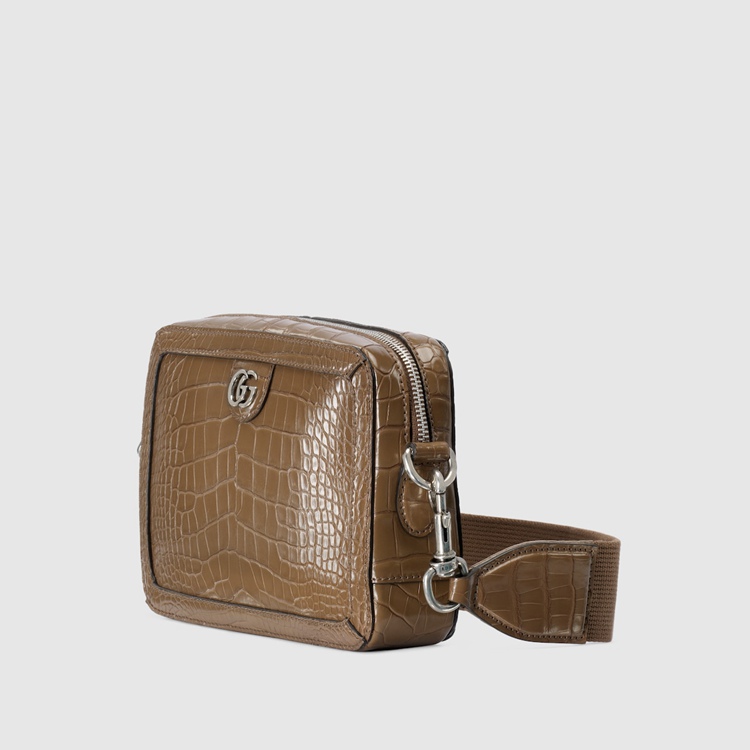 710861.EAAIM.2351.002.056.0000.Light Crocodile shoulder bag with Double G